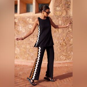 Mister Zimi Tash Top & Mimi pants in Washed Black Ric Rac